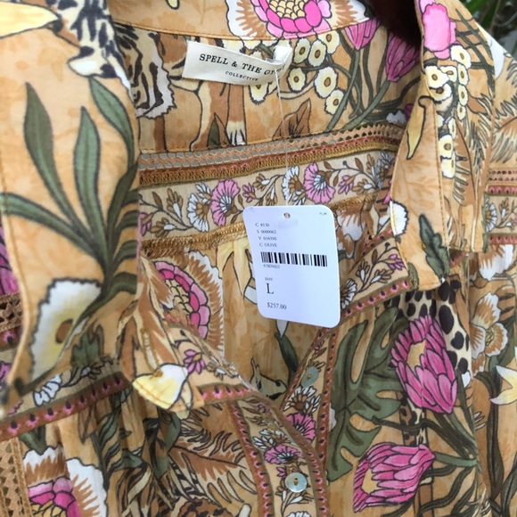 Spell Designs Jungle Blouse Free People Exclusive BNWT - Picture 5 of 8